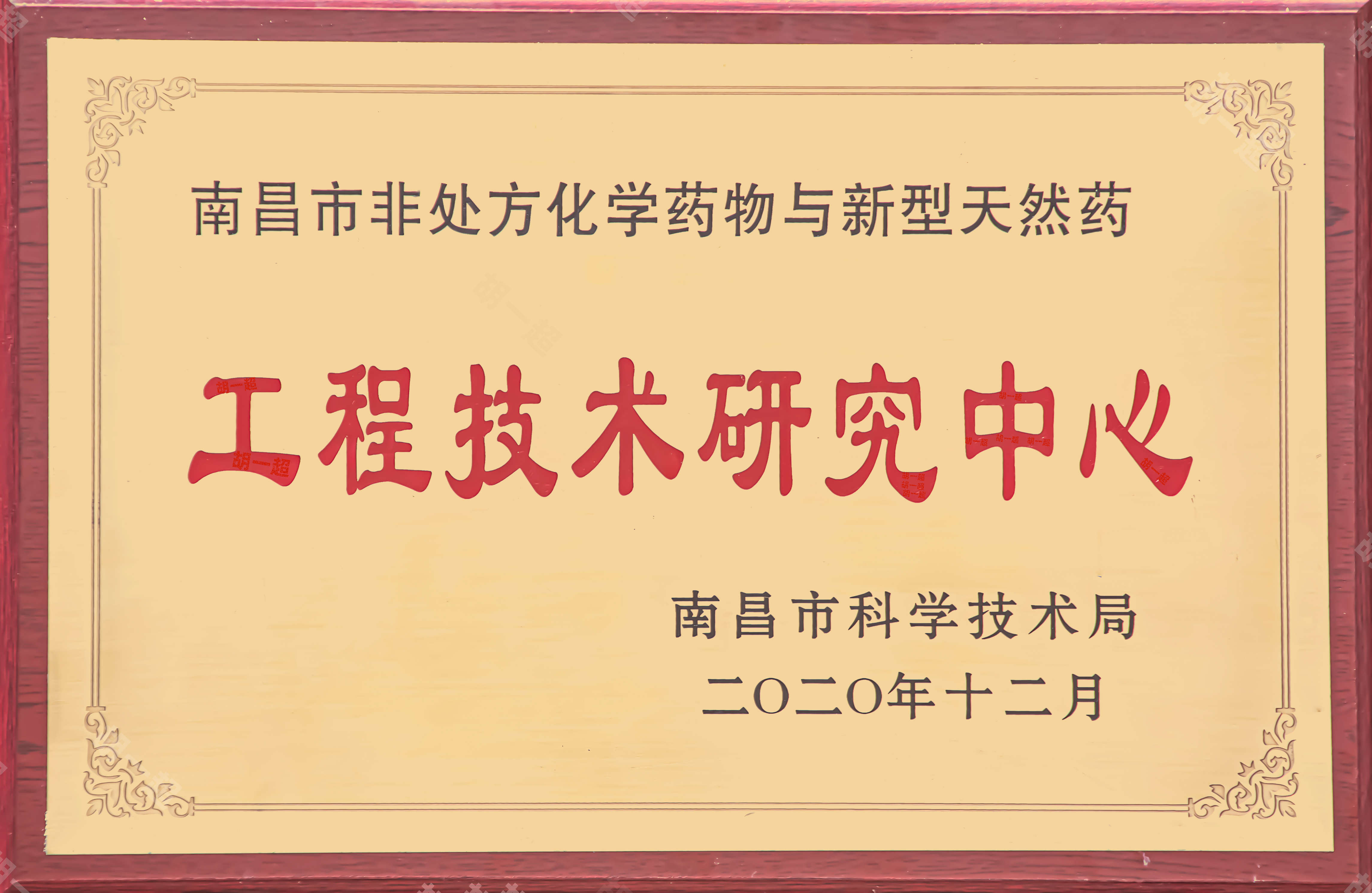 【资质荣誉】资阳市非处方化学药物与新型天然药 工程技术钻研中心