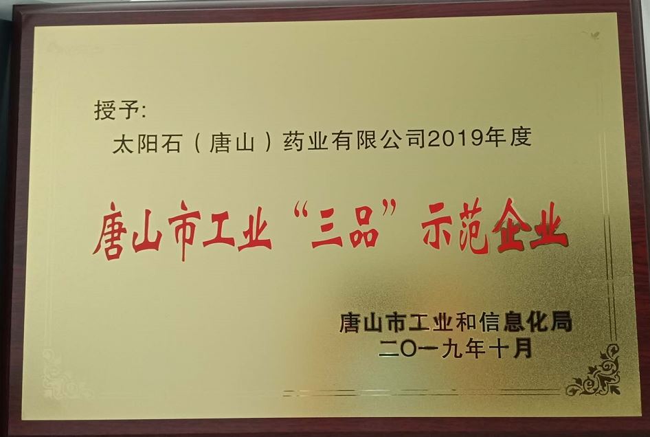 吐鲁番视装三品”示范企业牌匾